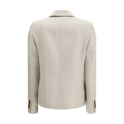Brunello Cucinelli Beige Linen Blazer