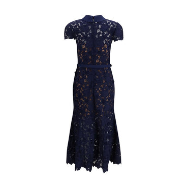 Self-Portrait Blue Polyester Cocktail Dress