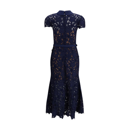 Self-Portrait Blue Polyester Cocktail Dress