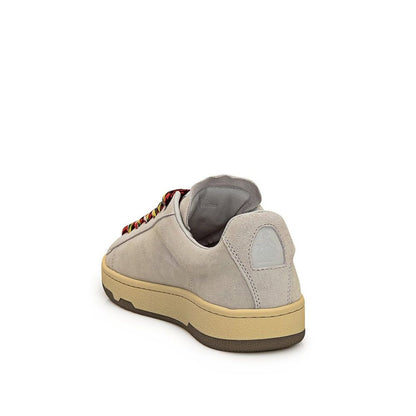 Lanvin Gray Leather Low Top Sneakers