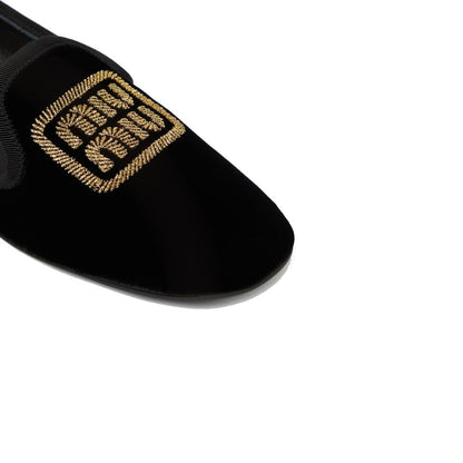 Miu Miu Black Fabric Flats