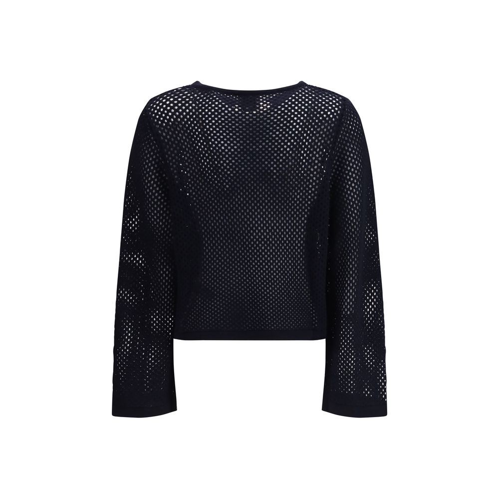 Allude Blue Fleece Wool Sweatshirt