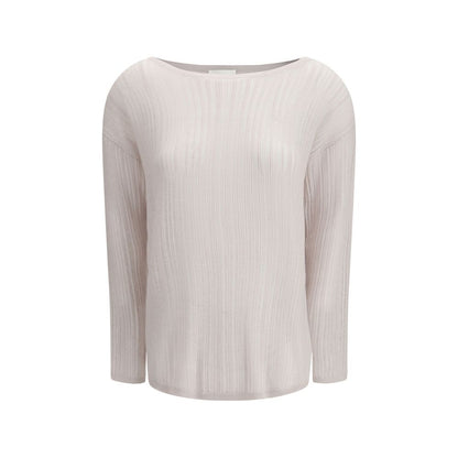 Allude White Cashmere Sweater