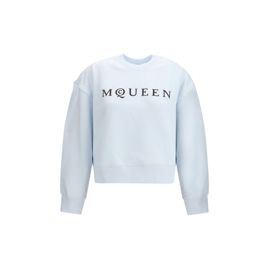 Alexander McQueen Blue Cotton Sweatshirt