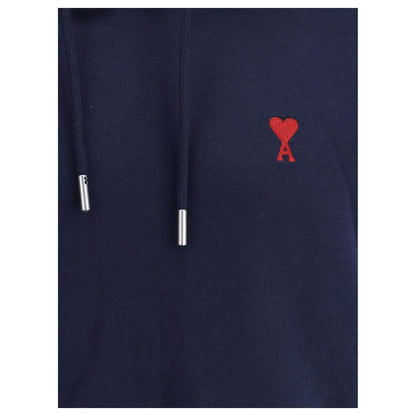 Ami Paris Blue Cotton Sweatshirt