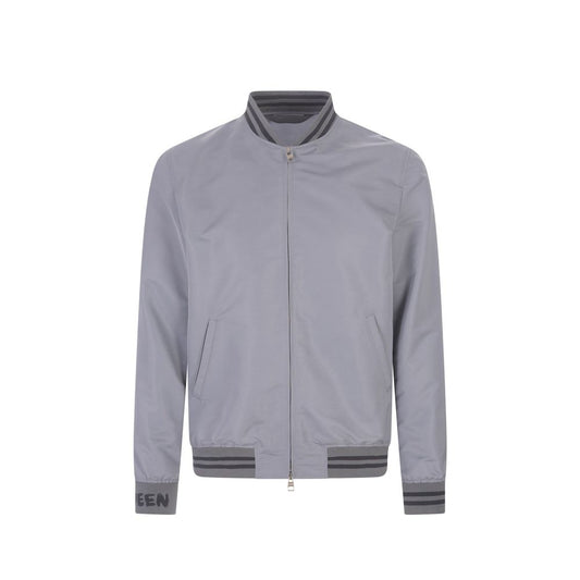 Alexander McQueen Gray Polyester Bomber