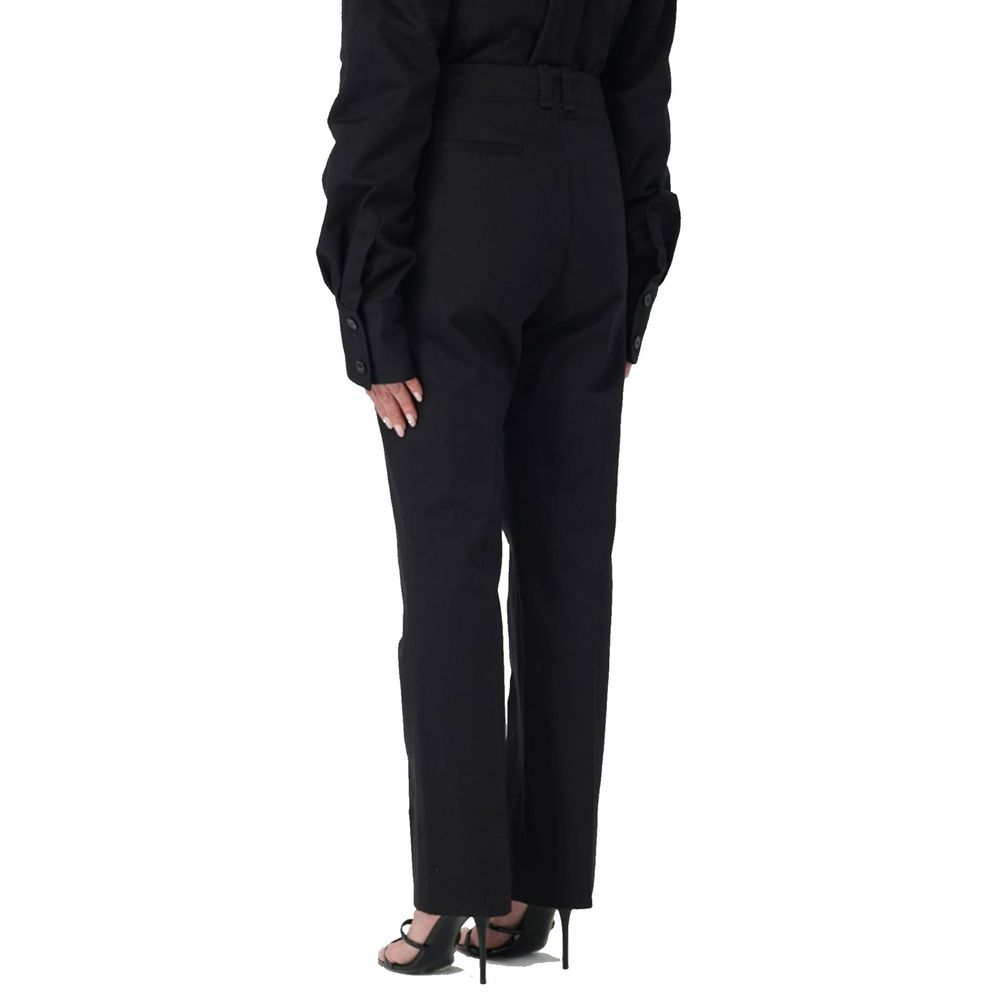 Saint Laurent Black Cotton Casual Pants
