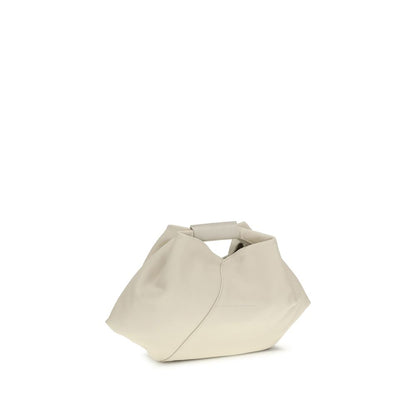 MM6 White Calf Leather Bos Taurus Handbag