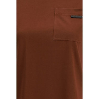 Brunello Cucinelli Brown Cotton T-Shirt