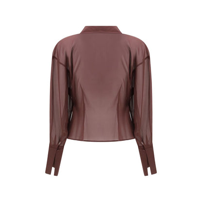 The Andamane Purple Silk Blouse