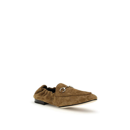 Gucci Brown Calf Leather Bos Taurus Slip-On Loafers