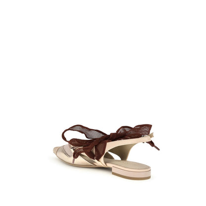 PINKO Multicolor Calf Leather Bos Taurus Ballet Flats