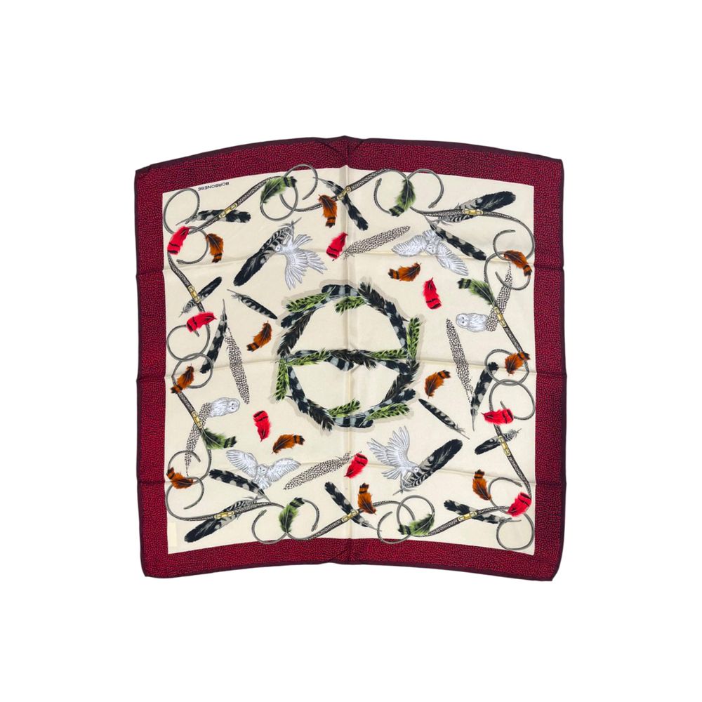 Borbonese Beige Silk Women Scarf