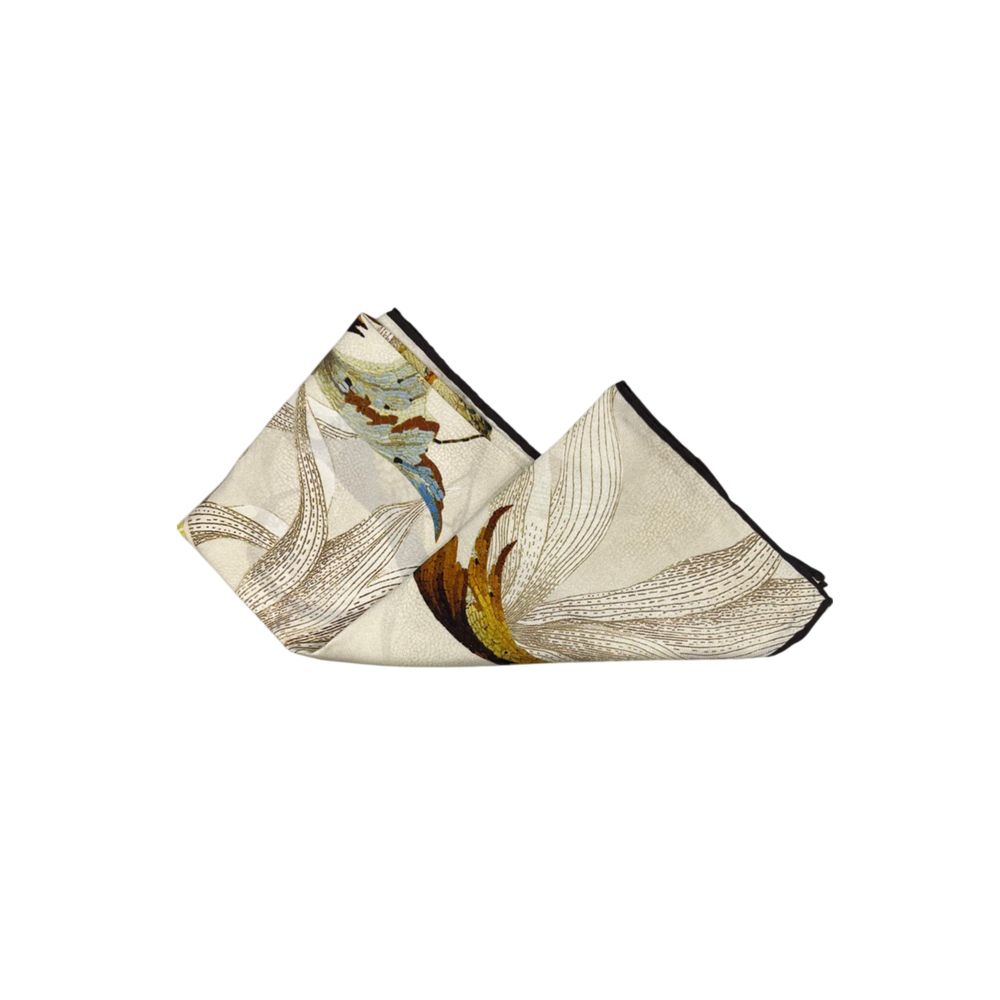Borbonese Beige Silk Women Scarf