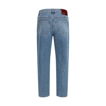 Gucci Blue Cotton Slim Fit Jeans