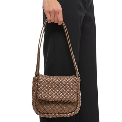Bottega Veneta Brown Lamb Leather Shoulder Bag