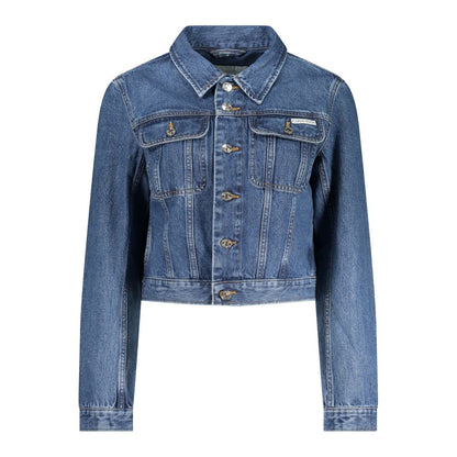 Calvin Klein Blu Cotton Women's Jacket