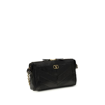 Valentino Garavani Black Lamb Ovis Aries Aries Shoulder Bag
