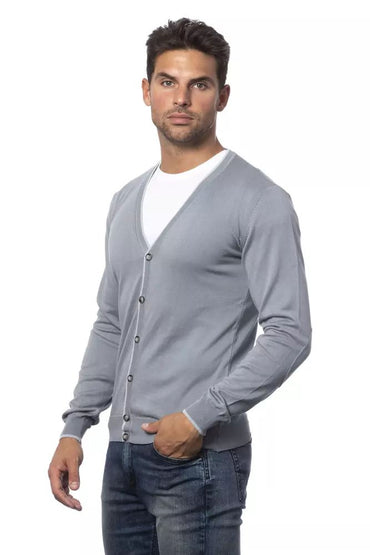 Verri Gray Cotton Cardigan