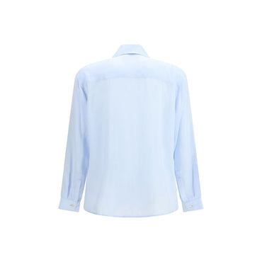 Baziszt Blue Cotton Dress Shirt