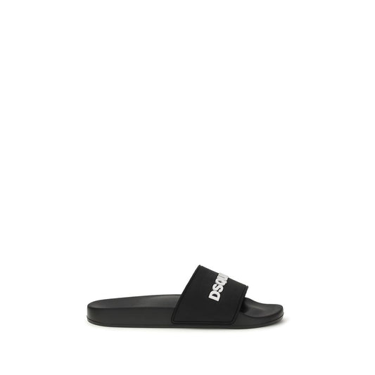 Dsquared² Black Rubber Sandals