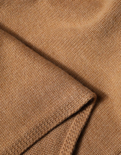 Dolce & Gabbana Brown Cashmere Knitted Foulard 207cm x 29cm Men Scarf