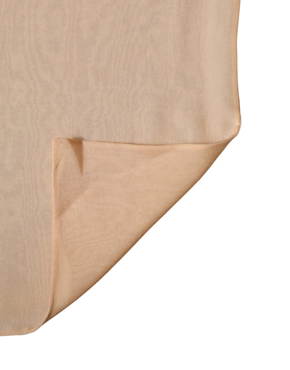Dolce & Gabbana Beige Silk Sash Wrap Foulard Stole 292cm x 19cm Scarf