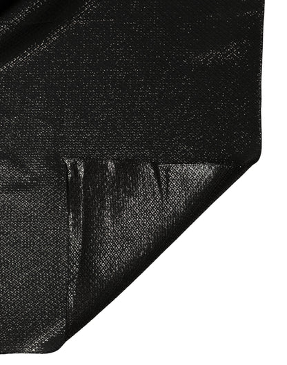 Dolce & Gabbana Black Silk Square Wrap Shawl Foulard 122cm x 120cm  Scarf