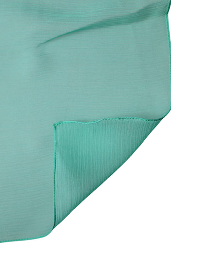 Dolce & Gabbana Light Green Silk Neck Wrap Foulard 131cm x 126.5cm Scarf
