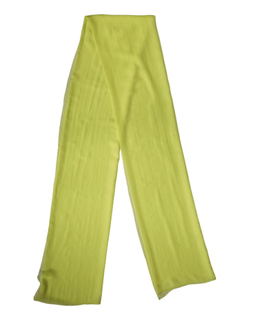 Dolce & Gabbana Yellow Green Silk Sash Foulard Stole 270cm x 120cm  Scarf