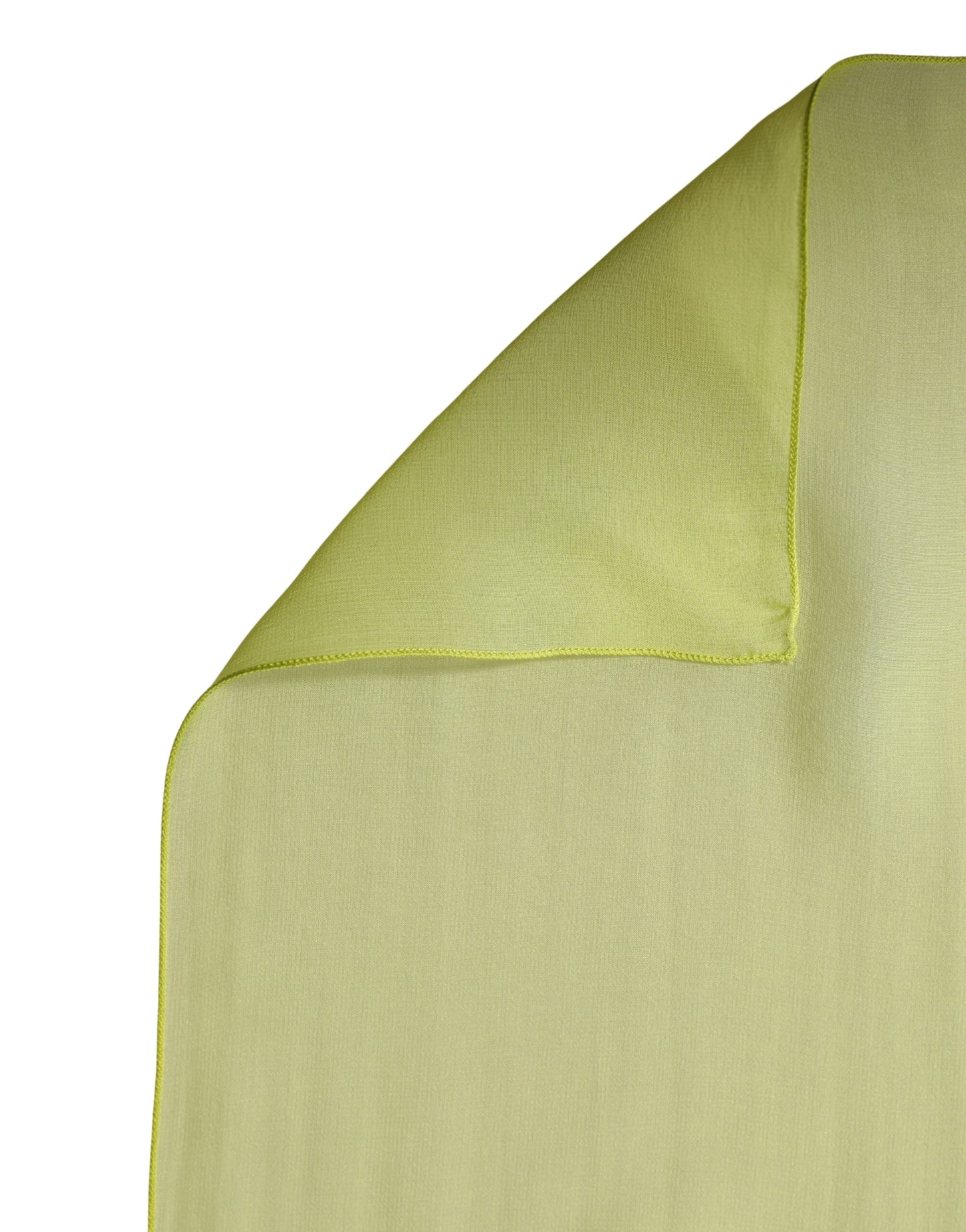 Dolce & Gabbana Yellow Green Silk Sash Foulard Stole 270cm x 120cm  Scarf