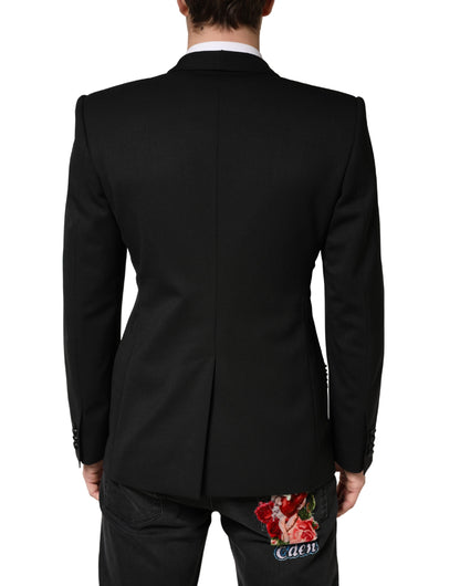 Dolce & Gabbana Black Embellished Single Breasted Blazer