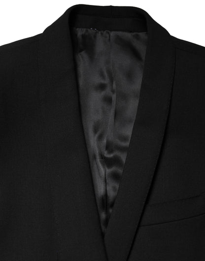 Dolce & Gabbana Black Embellished Single Breasted Blazer