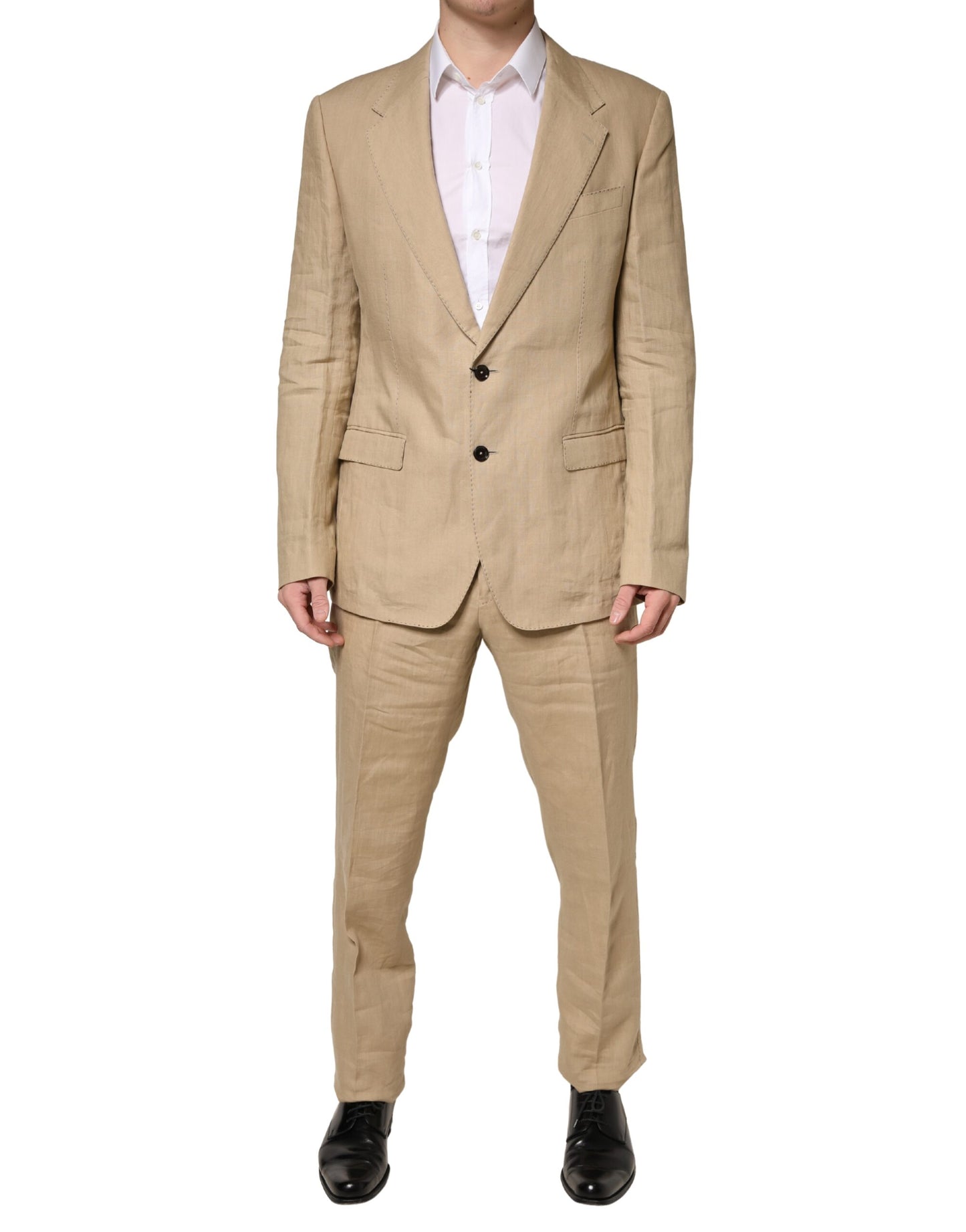 Dolce & Gabbana Beige TAORMINA Single Breasted Formal 2 Piece Suit