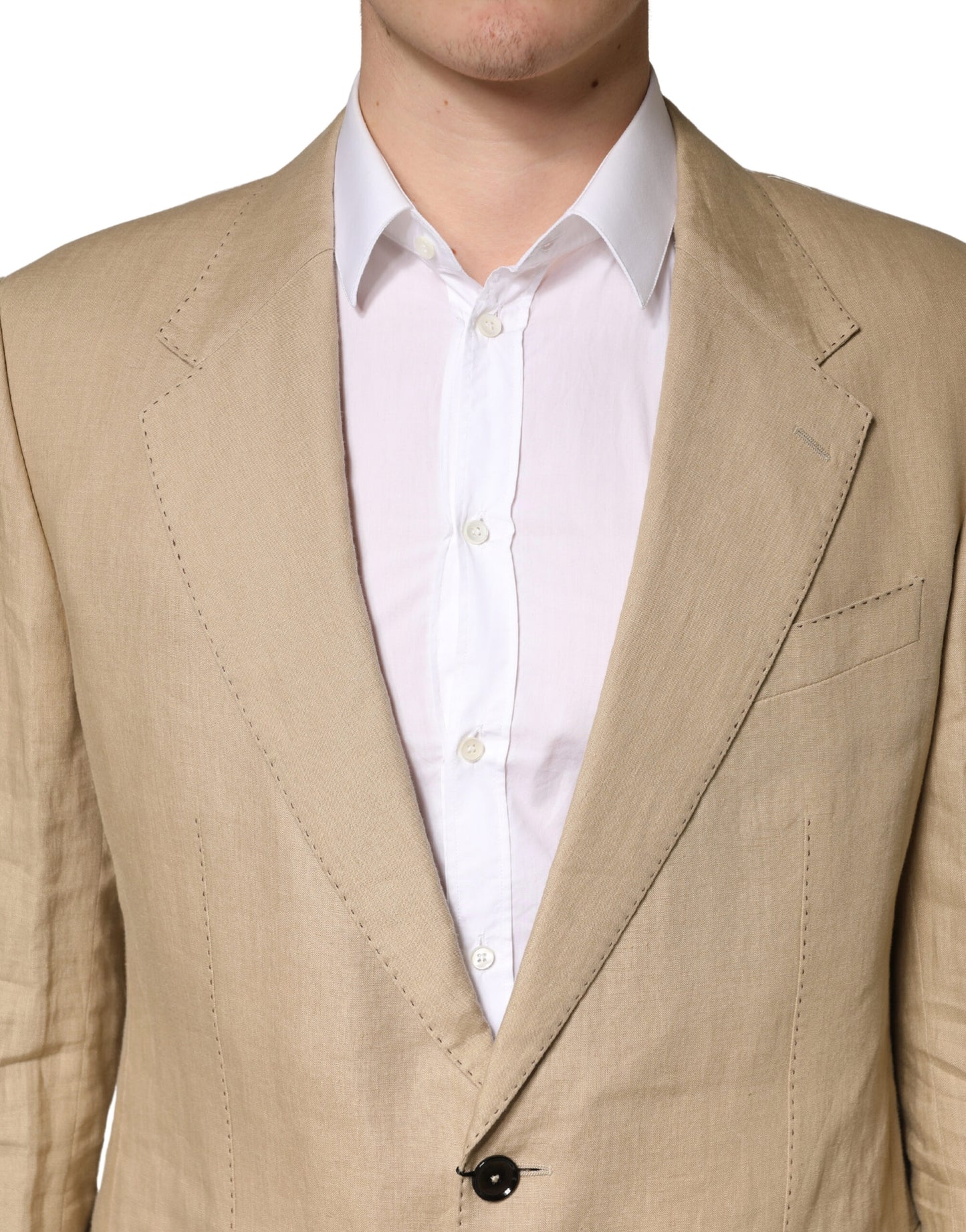 Dolce & Gabbana Beige TAORMINA Single Breasted Formal 2 Piece Suit