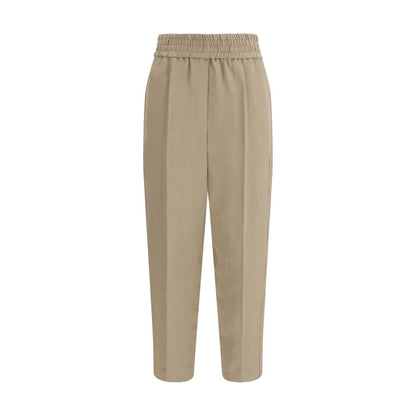 Brunello Cucinelli Beige Viscose Casual Pants