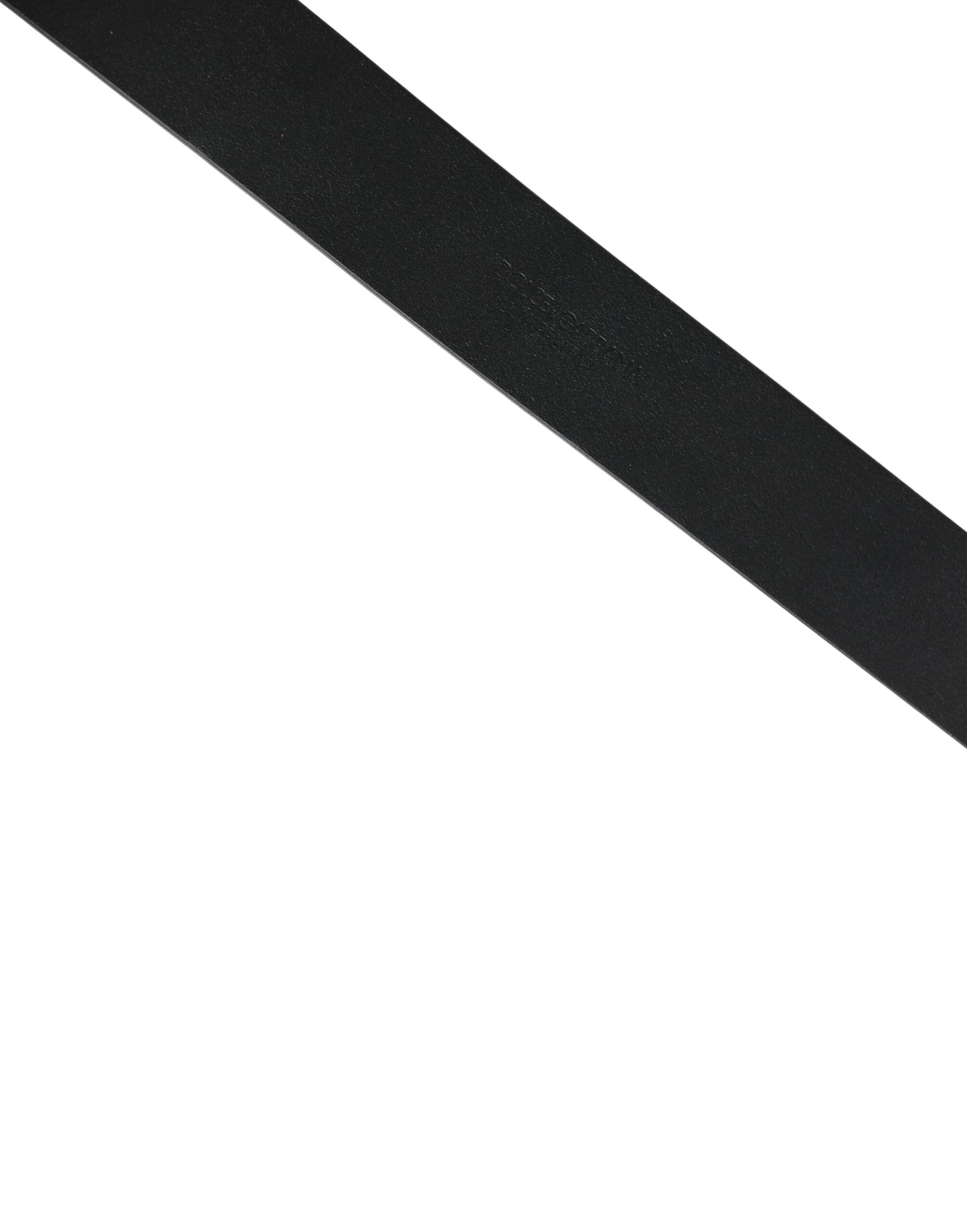 Dolce & Gabbana Black Calf Leather Gold Metal Buckle  Belt