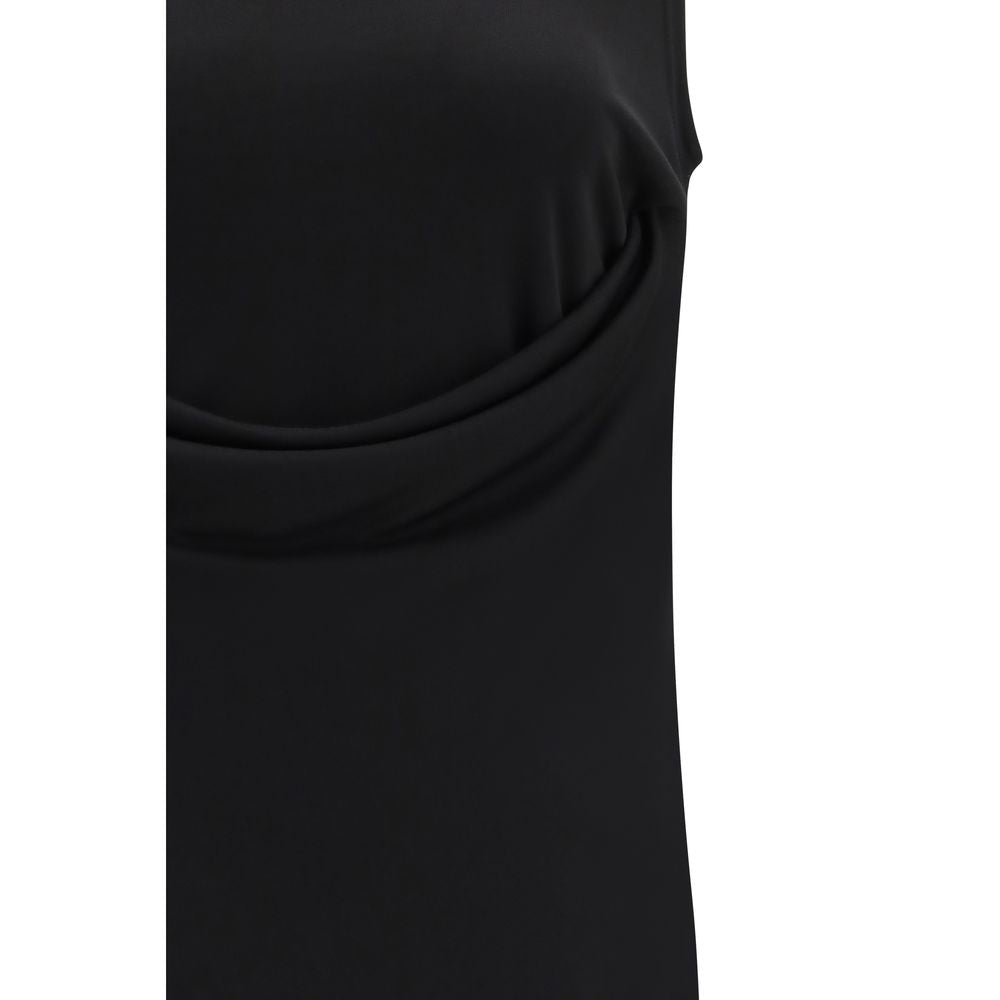 Ami Paris Black Viscose Cocktail Dress