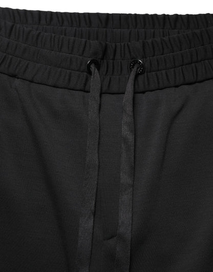 Dolce & Gabbana Black Polyester Cargo Jogger Men Trouser Pants
