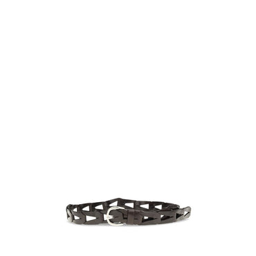 P.A.R.O.S.H. Black Calf Leather Bos Taurus Belt