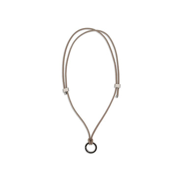 Brunello Cucinelli Black Calf Leather Bos Taurus Necklace