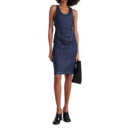Alaïa Blue Cotton Casual Dress