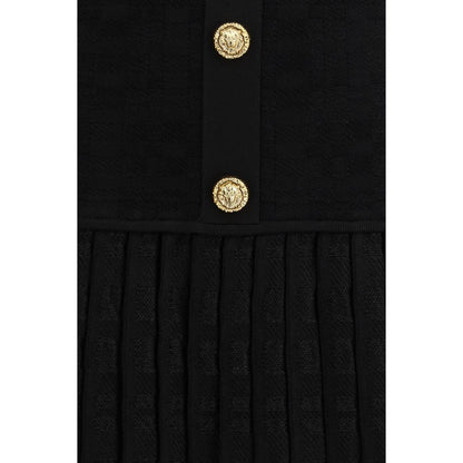 Balmain Black Viscose Cocktail Dress