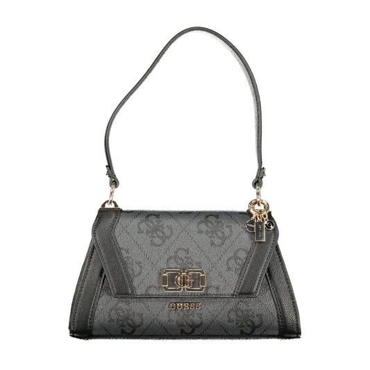 Guess Jeans Nero Poliuretano Women Shoulder Bag