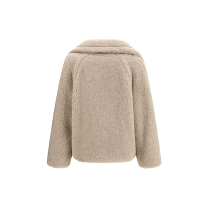 Max Mara Beige Alpaca Vicugna Pacos Coat