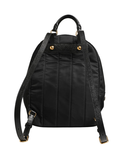 Dolce & Gabbana VULCANO Black Nylon #DGFAMILY Embellished Backpack Bag