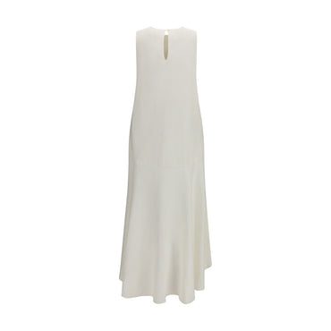 P.A.R.O.S.H. White Linen Casual Dress