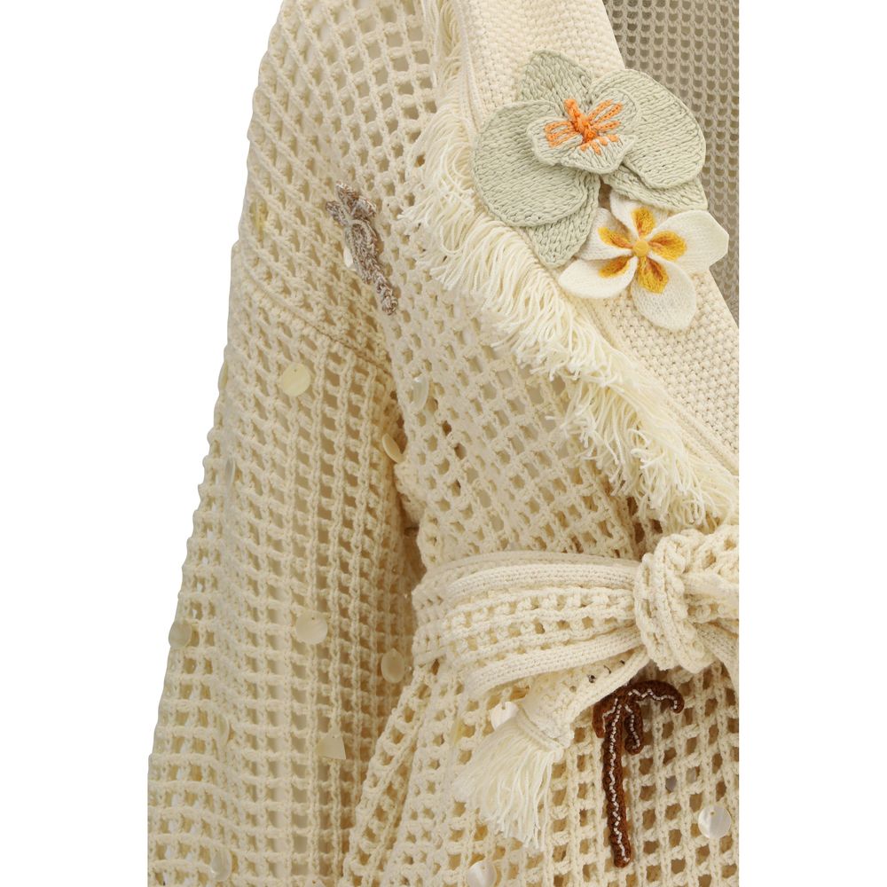 Alanui Beige Cotton Cardigan
