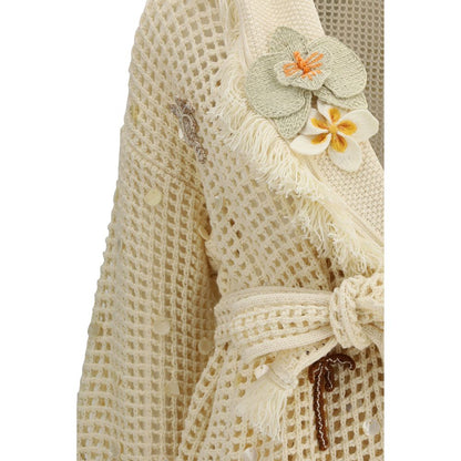 Alanui Beige Cotton Cardigan