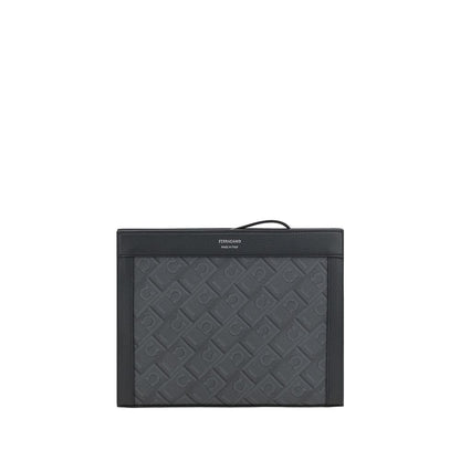 Ferragamo Black Polyethylene Clutch Bag